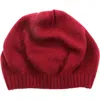 Portolano Solid Cashmere Beret In Burgundy