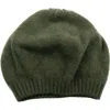 Portolano Solid Cashmere Beret In Green