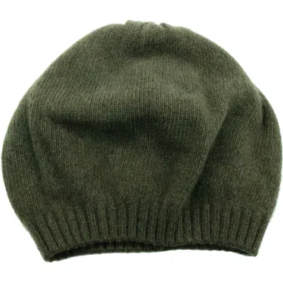 Portolano Solid Cashmere Beret In Green