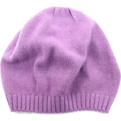 Portolano Solid Cashmere Beret In Purple