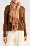 Portolano Solid Cashmere Wrap In Brown