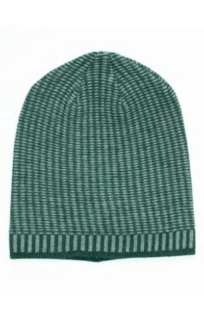 Portolano Stitch Slouchy Knit Beanie In Green