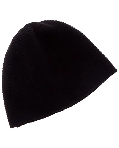 Portolano Stitched Cashmere Beanie In Black
