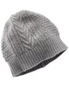 Portolano Stitched Cashmere Beanie In Grey