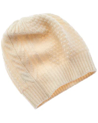 Portolano Stitched Cashmere Beanie In Neutral