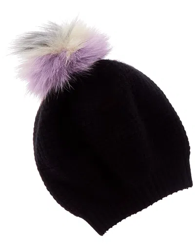 Portolano Stitched Cashmere Hat In Black