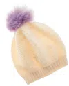 Portolano Stitched Cashmere Hat In White