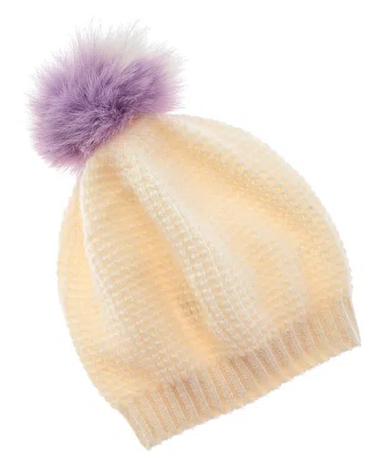 Portolano Stitched Cashmere Hat In White