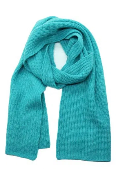 Portolano Stitched Cashmere Scarf In Blue