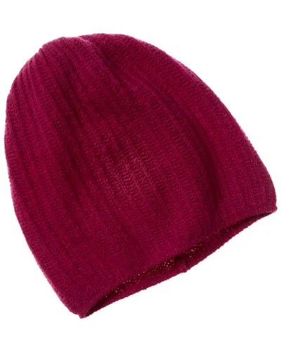 Portolano Stitched Slouchy Cashmere Hat In Purple