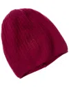 Portolano Stitched Slouchy Cashmere Hat In Purple