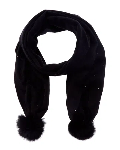 Portolano Stones Cashmere Scarf In Black