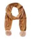 Portolano Stones Cashmere Scarf In Brown