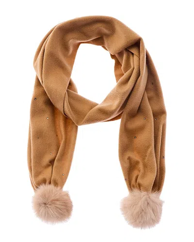 Portolano Stones Cashmere Scarf In Brown