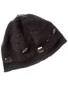 Portolano Stones Cashmere, Wool & Silk-blend Blend Hat In Brown