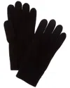 Portolano Ribbed Cuff Wool Gloves In Black