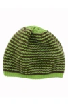 Portolano Stripe Cashmere Beanie In Green