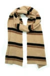 Portolano Stripe Cashmere Scarf In Neutral