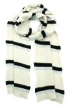 Portolano Stripe Cashmere Scarf In Yogi Ivory Combo