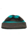 Portolano Stripe Cuff Beanie In Brown