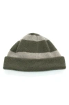 Portolano Stripe Cuff Beanie In Gray