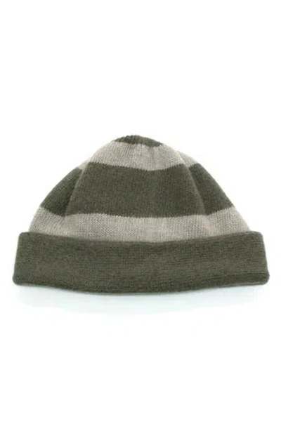 Portolano Stripe Cuff Beanie In Gray