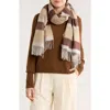 Portolano Stripe Fringe Cashmere Wrap Scarf