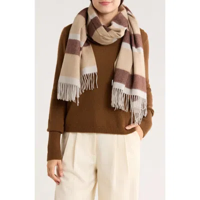 Portolano Stripe Fringe Cashmere Wrap Scarf