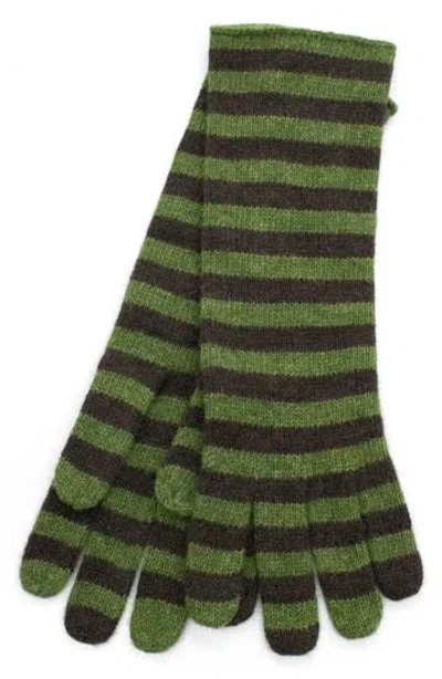 Portolano Stripe Gloves In Green