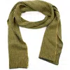 Portolano Stripe Knit Scarf In Forest/mustard
