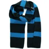 Portolano Stripe Scarf In Black/sky Diver