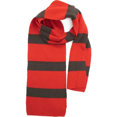 Portolano Stripe Scarf In Red