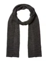 Portolano Stripe Wool & Cashmere-blend Scarf In Black