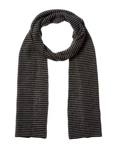 Portolano Stripe Wool & Cashmere-blend Scarf In Black