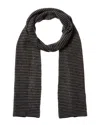Portolano Stripe Wool & Cashmere-blend Scarf In Black