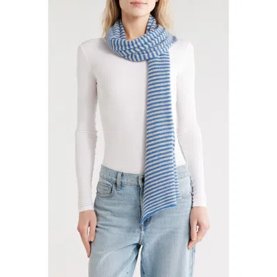 Portolano Stripe Wool Blend Scarf In Green