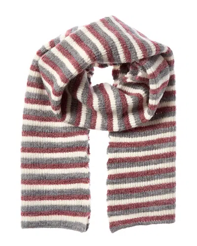 Portolano Striped Alpaca & Wool-blend Scarf In Brown