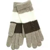 Portolano Cashmere Tech Gloves With Cables In Multi
