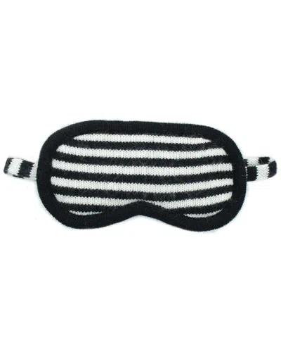 Portolano Striped Eye Mask In Black/white