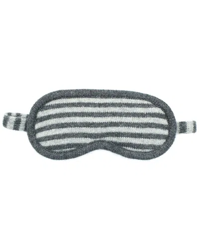 Portolano Striped Eye Mask In Charcoal