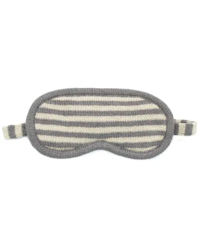 Portolano Striped Eye Mask In Gray