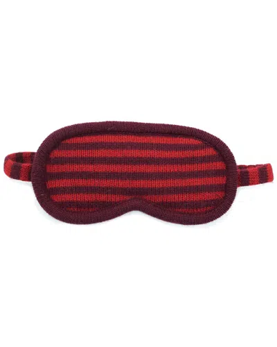 Portolano Striped Eye Mask In Maroon