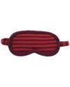 Portolano Striped Eye Mask In Maroon