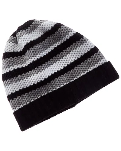 PORTOLANO PORTOLANO STRIPED HONEYCOMB STITCHED WOOL BEANIE