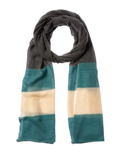 Portolano Striped Lurex Cashmere Wrap In Multi