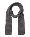 Portolano Striped Wool & Cashmere-blend Scarf In Black