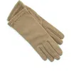 Portolano Studded Knit Gloves In Brown