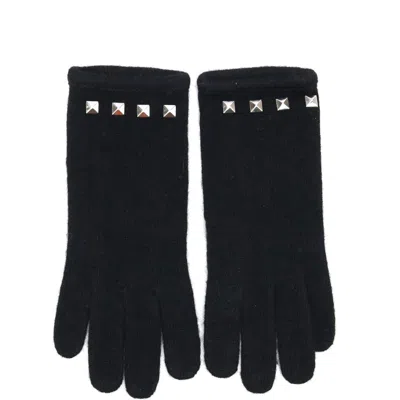 Portolano Studded Tech Gloves In Black