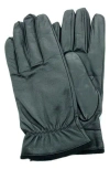 Portolano Tech Leather Gloves In Black/black