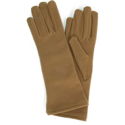 Portolano Tecnho Fleece Gloves In Brown